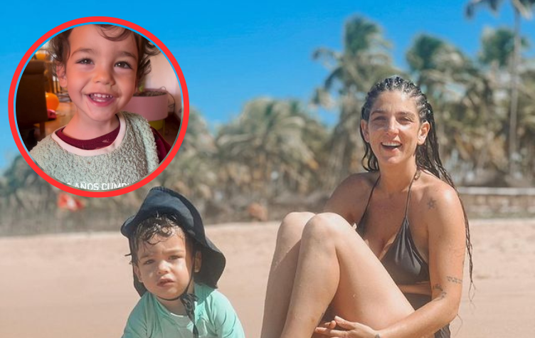 Juana Repetto mostró las fotos íntimas del cumpleaños de su hijo