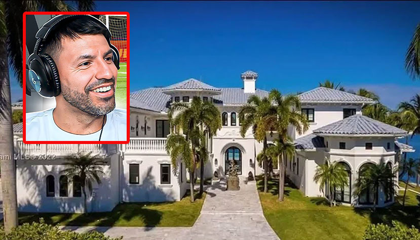 La millonaria y desorbitante casa que el Kun Agüero se compró en Miami