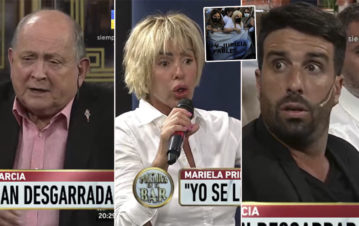 Tremendo cruce de la mujer del Turco García con Flavio Azzaro y Chiche Gelblung por la marcha de Maradona: "Les puedo dar clase de acompañar a un adicto"