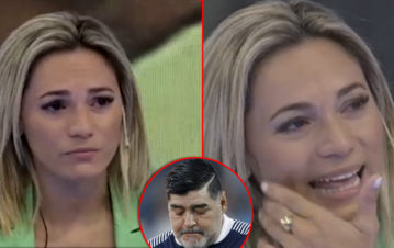 El llanto de Rocío Oliva al aire al hablar de las críticas que recibe por la muerte de Diego