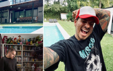 Fede Bal mostró su espectacular casa en un country con seis baños, la pileta del escándalo y mil objetos de colección