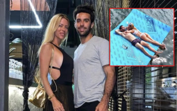 Topísimo: la exclusiva colchoneta donde Nicole Neumann y su novio toman sol en Miami