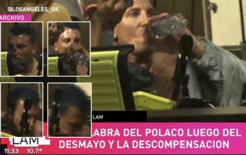Dramáticas imágenes de la descompensación del Polaco en Showmatch