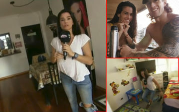 La extraña decoración del departamento de Delfina Gerez Bosco: living súper luminoso y... ¡una gigantografía de su rostro!