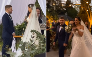 Las fotos del casamiento de Barbie Vélez y Lucas Rodríguez a pura emoción