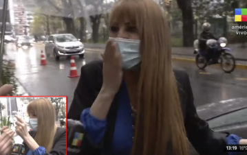 Video: así se fue Vicky Xipolitakis durante el desalojo de su departamento
