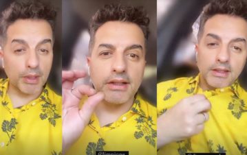 ¡Un quemo! Angel de Brito y un panelista de América usaron la misma y llamativa camisa: cómo se chicanearon