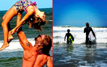 Las fotos de Facundo Arana haciendo surf a los 50 años que causaron furor por su estado físico