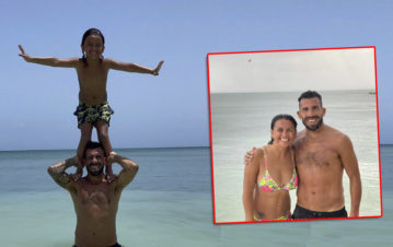 Las fotos de Carlos Tevez en unas paradisíacas vacaciones en familia en el Caribe