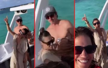 ¡A puro baile! Pampita mostró su felicidad junto a su familia y amigos en un barco de Punta Cana