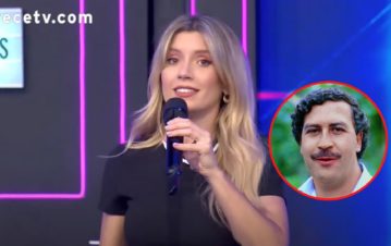 Laurita Fernández quedó impactada al ver al doble de Pablo Escobar en Bienvenidos a bordo