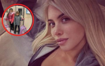 La tierna postal Francesa e Isabella, las hijas de Wanda Nara, antes de entrar al colegio en París