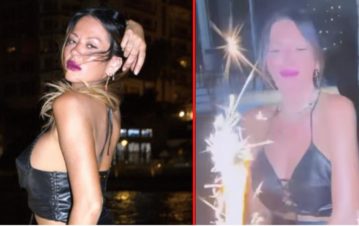 Karina Jelinek se la jugó toda con un tremendo look para festejar su cumpleaños 41
