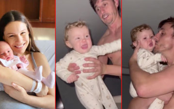 El tierno video de Ana, la hija de Pampita, en el que no quiere despegarse de... ¡su papá!