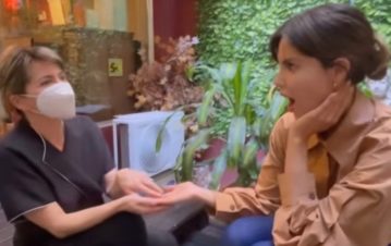 A Barby Franco le leyeron las manos y se sorprendió con el futuro de su pareja con Fernando Burlando: "Se van a..."