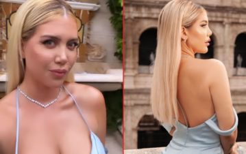 Un quemo: cómo fue el vestido que uso Wanda Nara para ir a un casamiento en Italia