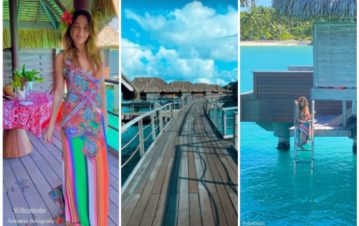 Las fotos de la tremenda clase de buceo que tomó Verónica Lozano en sus vacaciones en la Polinesia