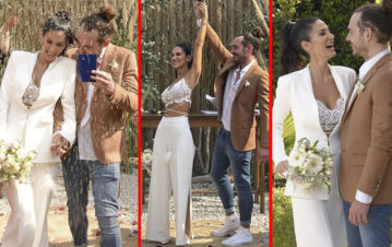 ¡Acá está! Después del escándalo, Silvina Escudero mostró fotos con su marido en el casamiento