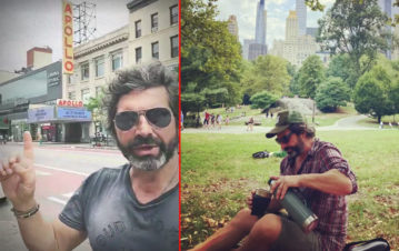 La foto de Iván Noble tomando mate en New York que provocó durísimas críticas