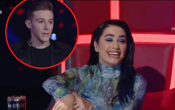 La reacción de Lali al enterarse que un participante de La Voz va a la escuela