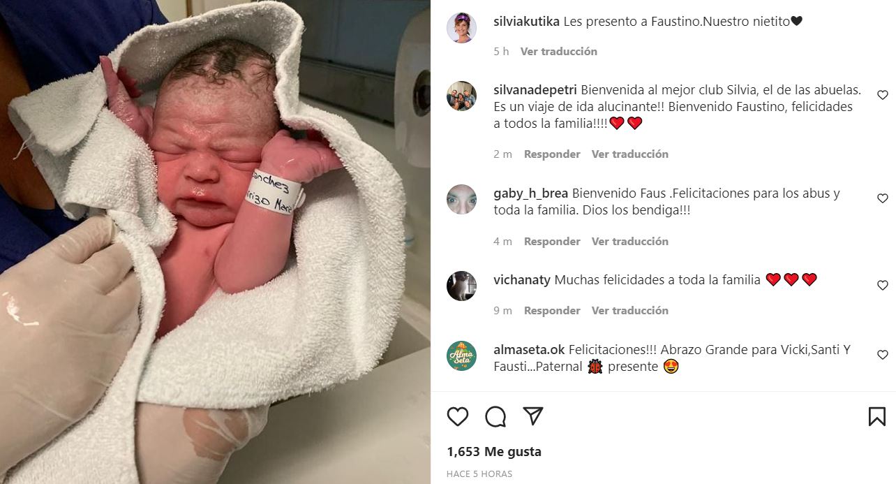 Luis Luque y Silvia Kutika anunciaron el nacimiento de su primer nieto:  “¡Bienvenido, Faustino!” – Revista Paparazzi