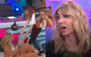 El video del tremendo palazo que se pegó Karina Iavícoli en Socios del Espectáculo
