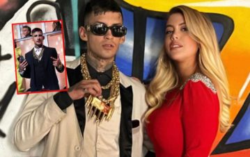 Wanda Nara acompañó a L-Gante a una fiesta muy especial y se sacó fotos con él