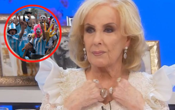 El particular homenaje a Mirtha Legrand que le hicieron unos hinchas argentinos en Qatar