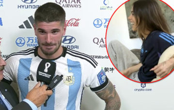 Rodrigo de Paul le dedicó un romántico mensaje a Tini Stoessel tras el pase a la final del Mundial: “Ella es…”