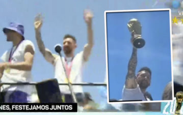 ¡Campeón del Mundo! El video de Lionel Messi en el micro haciendo la "reverencia" para todos los argentinos
