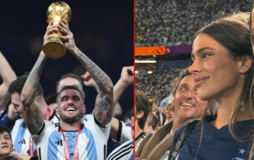 El llanto desconsolado de TIni Stoessel por Rodrigo de Paul ganar el Mundial