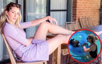 Mica Viciconte mostró la espectacular pileta y yacuzzi que tiene en su mansión con Fabián Cubero