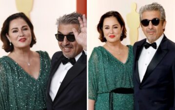Las fotos del súper look de Ricardo Darín y su esposa, Florencia Bas, en los Oscar 2023