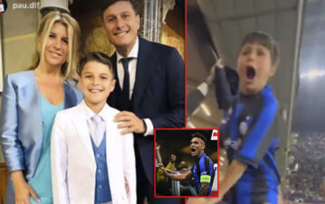 La locura del hijo del Pupi Zanetti imitando a Lautaro Martínez por la clasificación del Inter a la final de la Champions