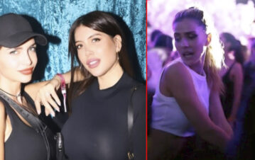 ¡Alto triángulo! Wanda Nara se cruzó con la China Suárez en un boliche y también estaba Rusherking: qué pasó