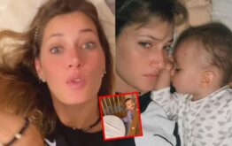 La noche de terror de Mia Viciconte con su hijo Luca.