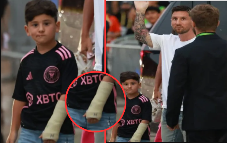 El incre ble dibujo que se hizo Ciro el hijo de Lionel Messi en