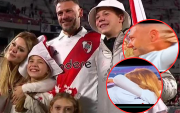 Cómo festejó Martín Demichelis con Evangelina Anderson la consagración de River