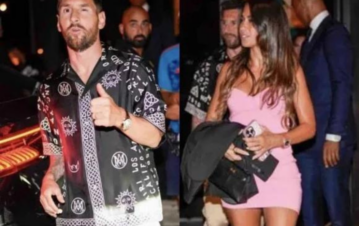Las fotos de la primera salida de Antonela Rocuzzo y Lionel Messi junto a los Beckham
