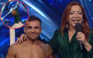 ¡Casi se mata! El tremendo blooper de Lizy Tagliani arriba de un caño en Got Talent