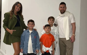 Lionel Messi filmó en secreto a sus hijos cantando en el show de Ed Sheeran: el video