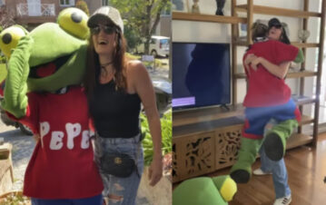 La sorpresa de Paula Chaves tras descubrir quién era el Sapo Pepe que le tocó el timbre de su casa