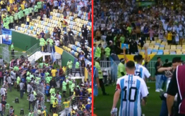 Papelón en Brasil: la policía golpeó a los argentinos y Messi sacó al equipo de la cancha