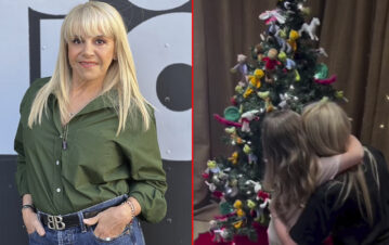 ¡Unico! Claudia Villafañe y su nieta Roma armaron el árbol de Navidad con muñecos y peluches