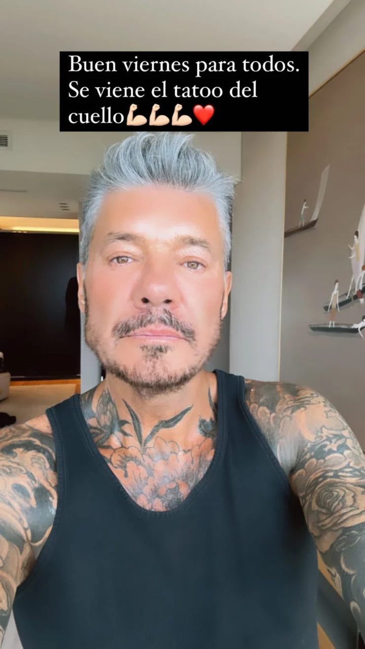 Las fotos del impresionante nuevo tatuaje de Marcelo Tinelli en el cuello –  Revista Paparazzi