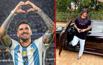 La lujosa colección de autos que se compró Rodrigo de Paul: las fotos