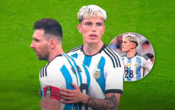 Un compañero de Messi contó el reto que le pegaron a Garnacho en la Selección