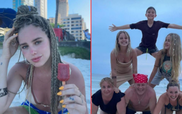 Desde sus vacaciones, Coti Romero presentó a toda su familia en fotos