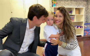 La emoción de Pampita por el primer día de jardín de infantes de su hija Anita