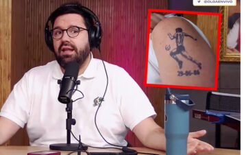 Damián Betular sorprendió al confesar su pasión por el fútbol y mostró el hermoso tatuaje de Diego Maradona que se hizo